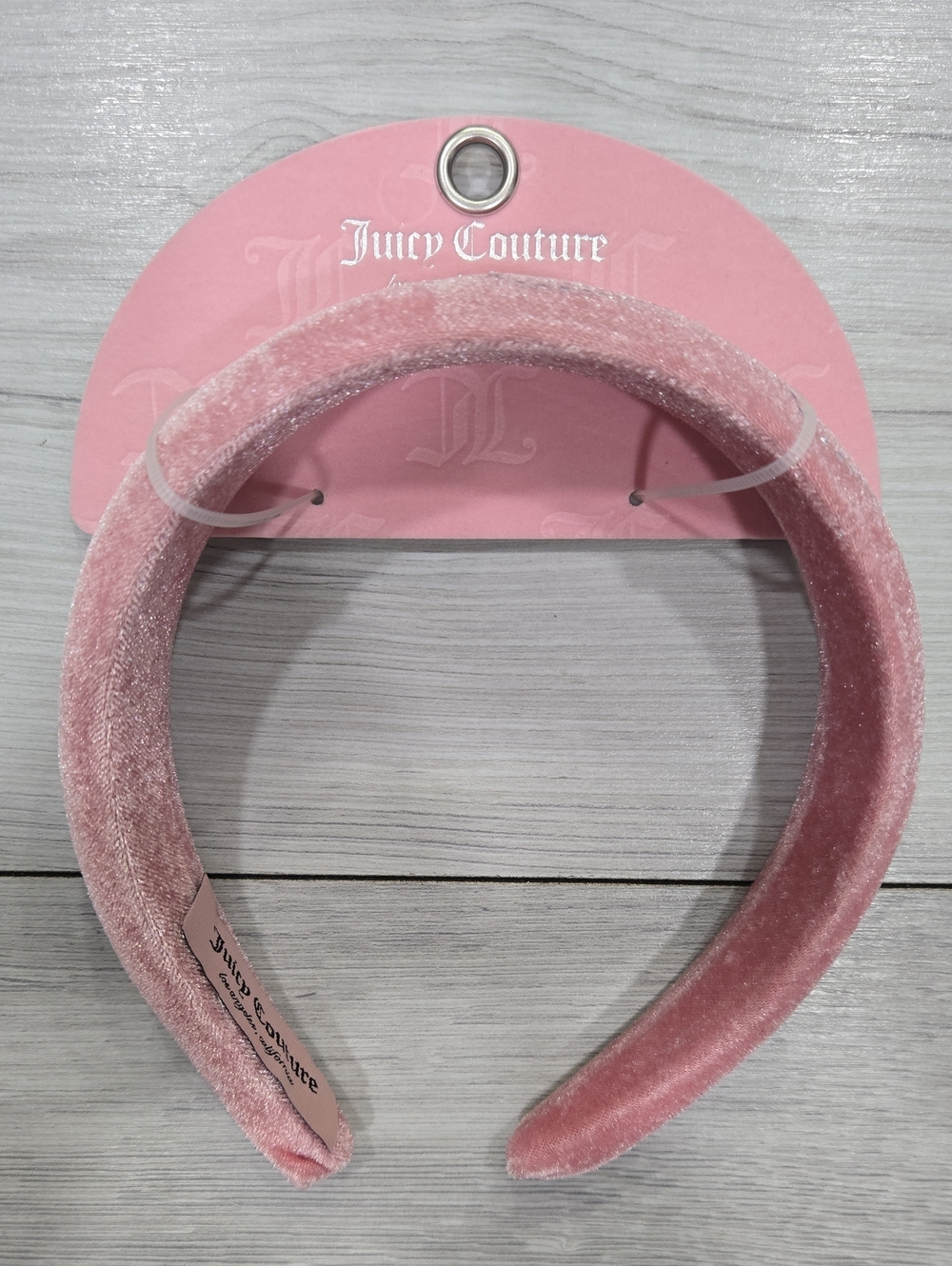 Juicy Couture Dusty Pink Velvet Padded Headband